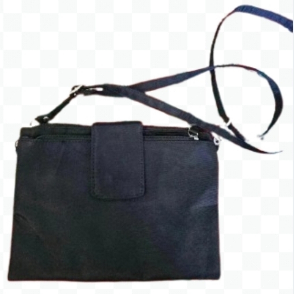 Gold Coast Black Canvas Crossbody shoulder bag OS